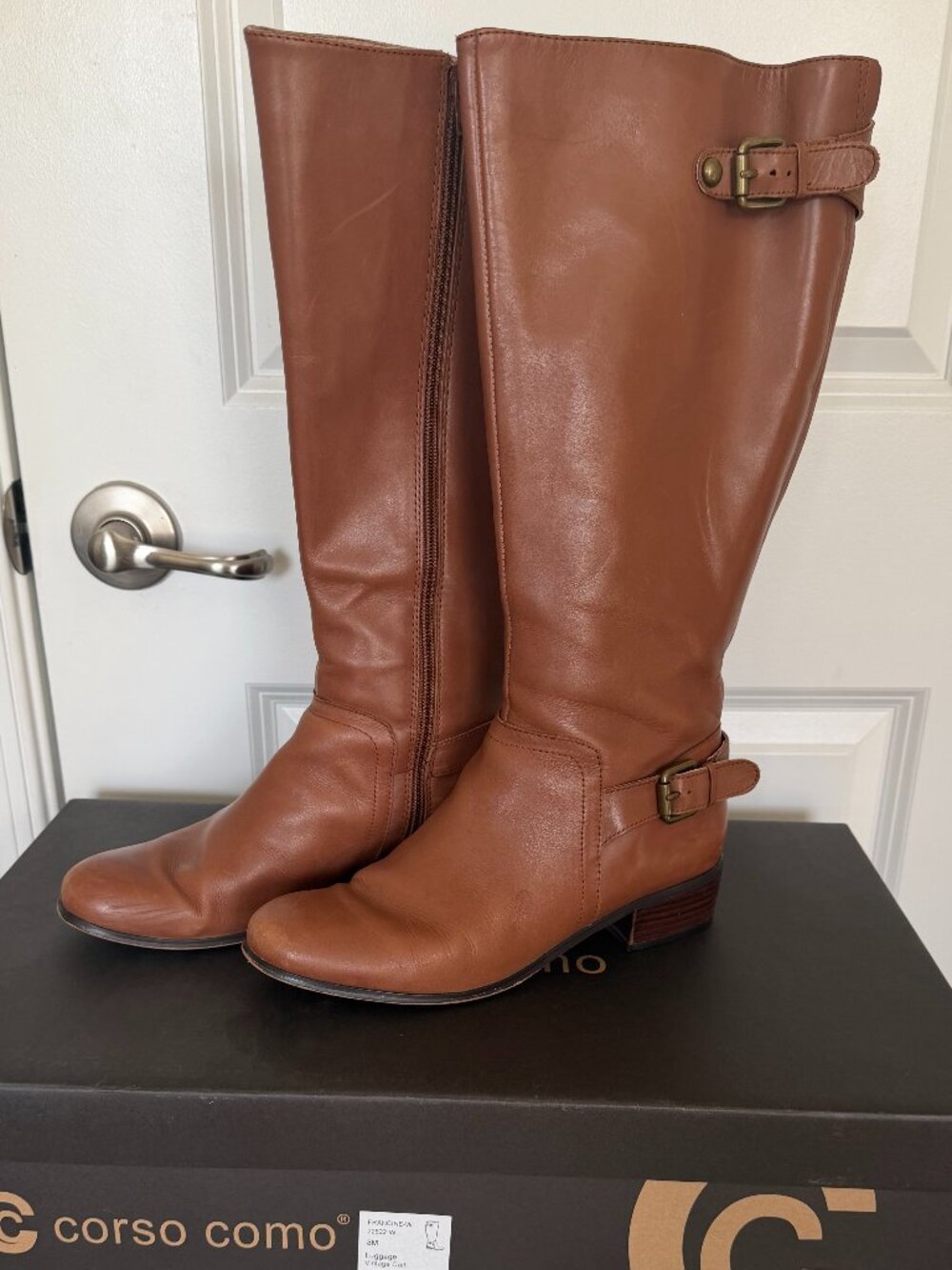 Corso Como Leather Francine Vintage Calf Boots - Picture 2 of 12